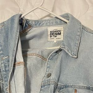 Zara cropped denim jacket